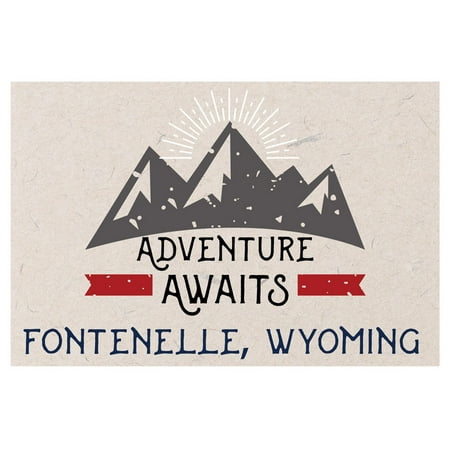 Fontenelle Wyoming Souvenir 2x3 Inch Fridge Magnet Adventure Awaits Design