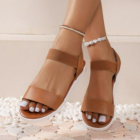 Womens Sandals Flat Sandals Summer Shoes Flat Heel Sandals Solid Color Casual Sandals
Womens Sandals Flat Sandals Summer Shoes Flat Heel Sandals Solid Color Casual Sandals