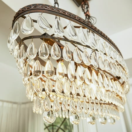Crystal Accent Pendant Lighting Bronze 4 x E12(60W) Island Lights for Kitchen Living Room
Crystal Accent Pendant Lighting Bronze 4 x E12(60W) Island Lights for Kitchen Living Room