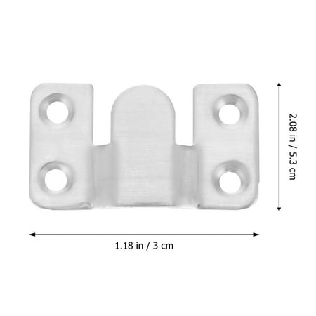 12pcs Flush Mount Bracket Stainless Steel Wall Mount Clip Hook Kits with screws
