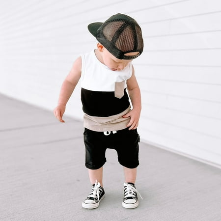 Infant Baby Boys 2pcs Clothes Sets 0-3Y Patchwork Sleeveless Pocket Pullover Vest Tops Shorts
Infant Baby Boys 2pcs Clothes Sets 0-3Y Patchwork Sleeveless Pocket Pullover Vest Tops Shorts