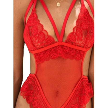 Lazybaby Women See Through Lingerie V-Neck Floral Lace Babydoll Sexy Lingerie One Piece Bodysuit
Lazybaby Women See Through Lingerie V-Neck Floral Lace Babydoll Sexy Lingerie One Piece Bodysuit