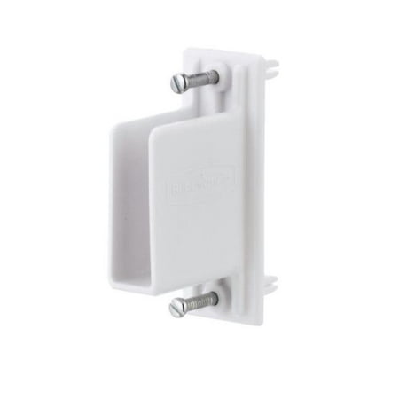 3D32-LW-WHT Fast Set Wall End Bracket with Drive Pin White