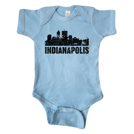Inktastic Indianapolis Skyline Grunge Gift Baby Boy or Baby Girl Bodysuit