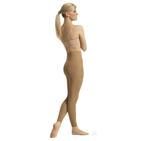 Intimates Adult Non-Run Footless Tights Caramel - 2XL