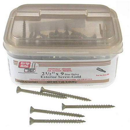 Prime Source 2in. Gold Star Drive Exterior Screw P2STGD5