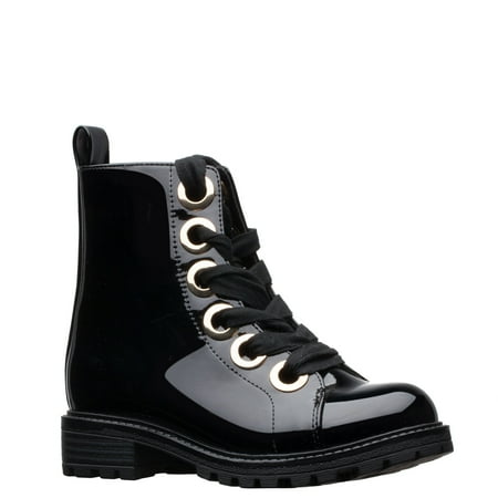 KIDPIK Girls Big Grommet Combat Boot Size: 7 Toddler - 6 Youth