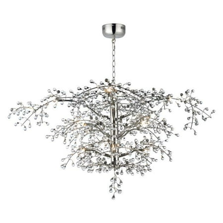 Cluster 12-Light Chandelier Ceiling Light Polished Nickel