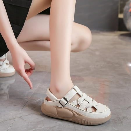 Women Sandals Women s Platform Sandals Adjustable Ankle Strap Closed Toe Sandals Pu Leather Thick Soled Beach Summer Casual Comfortable Shoes Outdoor Lightweight Walking Sandals Women Wedge 39
Women Sandals Women s Platform Sandals Adjustable Ankle Strap Closed Toe Sandals Pu Leather Thick Soled Beach Summer Casual Comfortable Shoes Outdoor Lightweight Walking Sandals Women Wedge 39