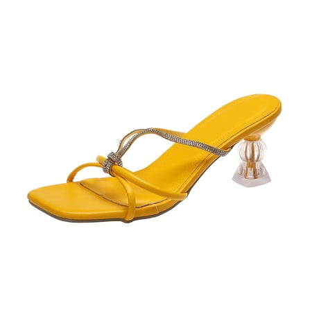 Dpityserensio Sandals for Women Woven Open Toe Beach Wine Glass Shaped Low Heeled Shoes Low Heeled Slippers Yellow 6(37)
Dpityserensio Sandals for Women Woven Open Toe Beach Wine Glass Shaped Low Heeled Shoes Low Heeled Slippers Yellow 6(37)