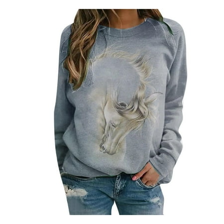 Pianpianzi V Neck Tops for Women up Apparel Neck Scrub Fashion Women O-neck Horse Printing Splicing Long Sleeves Blouses Easy Tops
Pianpianzi V Neck Tops for Women up Apparel Neck Scrub Fashion Women O-neck Horse Printing Splicing Long Sleeves Blouses Easy Tops