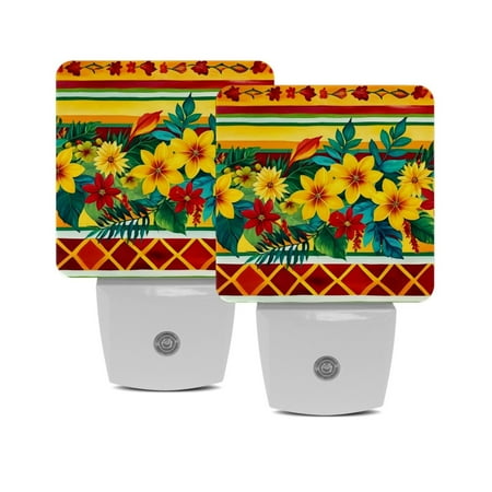 LED Night Light Lamp with Smart Sensor Dusk to Dawn Sensor 2-Pack for Bedroom Bathroom Hallway White 0.5W Plug-in Tropical Flower Leaves Classical Pattern
LED Night Light Lamp with Smart Sensor Dusk to Dawn Sensor 2-Pack for Bedroom Bathroom Hallway White 0.5W Plug-in Tropical Flower Leaves Classical Pattern