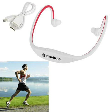 Insten Wireless Sports In-Ear Earbuds Stereo Headphones Earphones with Microphone Bluetooth Headset Handsfree White\/Red for iPhone 7 6s 6 Plus SE \/ Samsung Galaxy S7 S6 Edge Note 5 Gym Running Workout