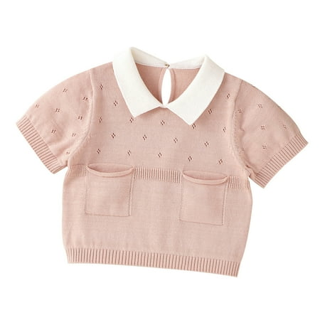 Toddler Baby Boys Girls Short Sleeve Pullover Turndown Collar Sweater Cotton Knit Button Closure Sweaters Tops Shirt With Pockets Child Clothing Streetwear Kids Dailywear Outwear
Toddler Baby Boys Girls Short Sleeve Pullover Turndown Collar Sweater Cotton Knit Button Closure Sweaters Tops Shirt With Pockets Child Clothing Streetwear Kids Dailywear Outwear