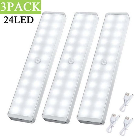 Macgin Cordless LED Closet Lamp Rechargeable Motion Sensor Version with Dimmer 24 LED Night Light Bar Stick It Anywhere Under Cabinet for Stairs Closet Kitchen (3-Pack)
Macgin Cordless LED Closet Lamp Rechargeable Motion Sensor Version with Dimmer 24 LED Night Light Bar Stick It Anywhere Under Cabinet for Stairs Closet Kitchen (3-Pack)