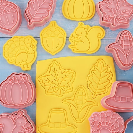 8Pcs/Set Biscuit Cutter Non-sticky Reusable Food Grade Safe Clear Texture DIY Baking Tool Maple Turkey Pumpkin Fondant Mold for Thanksgiving Day
8Pcs/Set Biscuit Cutter Non-sticky Reusable Food Grade Safe Clear Texture DIY Baking Tool Maple Turkey Pumpkin Fondant Mold for Thanksgiving Day