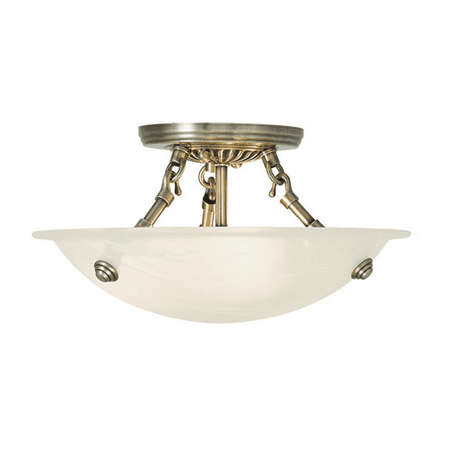 Flush Mounts 3 Light With White Alabaster Glass Antique Brass size 12 in 180 Watts - World of Crystal
Flush Mounts 3 Light With White Alabaster Glass Antique Brass size 12 in 180 Watts - World of Crystal