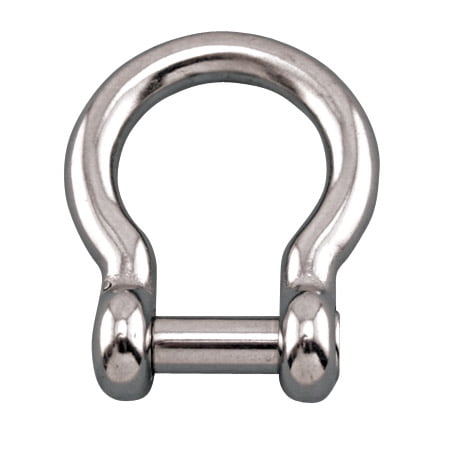 STAINLESS BOW SHACKLE WITH NO SNAG PIN 7/8 (S0116-NS22)
