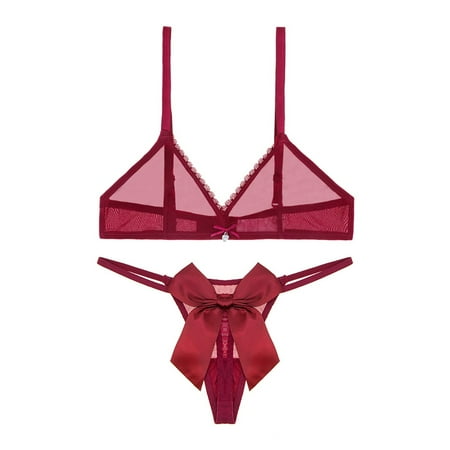 Varsbaby Women s Unlined Wirefree Bra and Sexy G-Strings with Bow
Varsbaby Women s Unlined Wirefree Bra and Sexy G-Strings with Bow