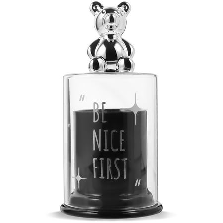 Bear Design Toothpick Container Cartoon Ceramic Glass Swab Holder Home Supply
