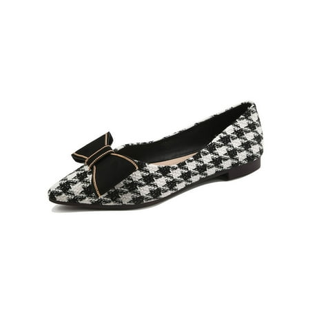 Colisha Women s Dress Shoes Bow Flats On Flat Shoe Wedding Fashion Pointed Toe White Houndstooth 4.5
Colisha Women s Dress Shoes Bow Flats On Flat Shoe Wedding Fashion Pointed Toe White Houndstooth 4.5