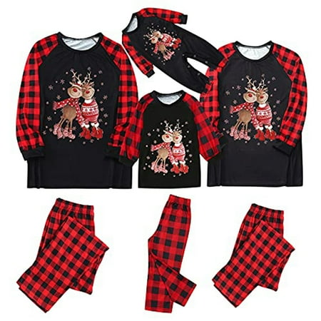 Meihuida Christmas Family Matching Pajamas Set Reindeer T-shirt and Plaid Pant Pajamas
Meihuida Christmas Family Matching Pajamas Set Reindeer T-shirt and Plaid Pant Pajamas