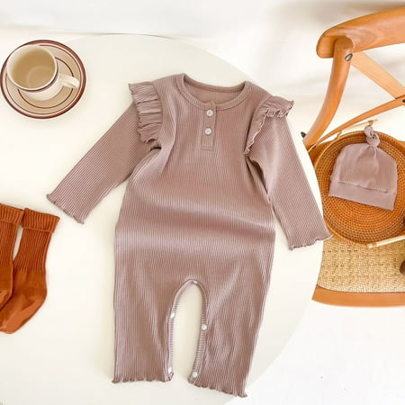 NIUREDLTD Baby Girls Boys Ribbed Solid Autumn Long Sleeve Romper Jumpsuit Hat Clothes
NIUREDLTD Baby Girls Boys Ribbed Solid Autumn Long Sleeve Romper Jumpsuit Hat Clothes