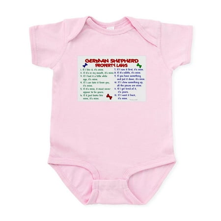 CafePress - German Shepherd Property Laws 2 Infant Bodysuit - Baby Light Bodysuit Size Newborn - 24 Months
CafePress - German Shepherd Property Laws 2 Infant Bodysuit - Baby Light Bodysuit Size Newborn - 24 Months