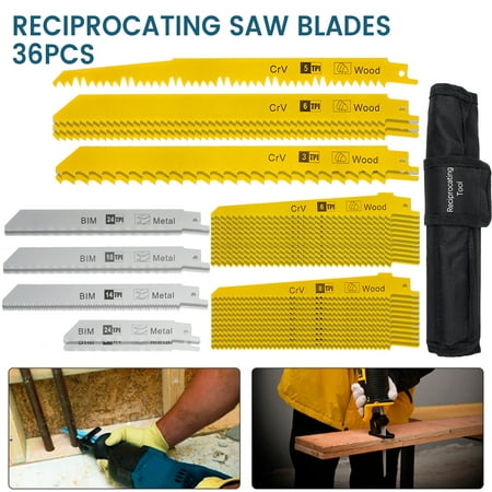 ATopoler 36pcs Metal Bimetallic Assorted Jig Saw Blades Set Thin Metal Wood Plastic Cutting Jig Saw Cutting Tool Compatible with Most Jig Saw
ATopoler 36pcs Metal Bimetallic Assorted Jig Saw Blades Set Thin Metal Wood Plastic Cutting Jig Saw Cutting Tool Compatible with Most Jig Saw