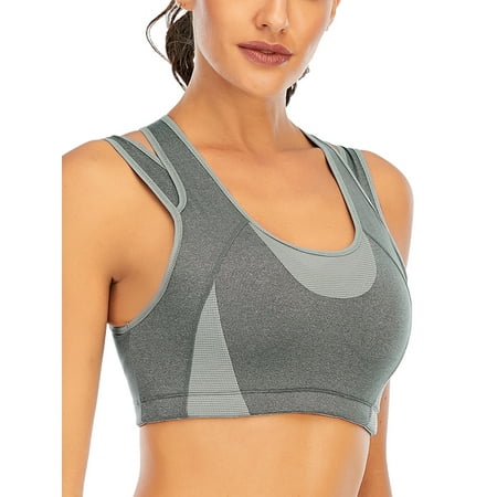 FANNYC Racerback Sport Bras For Women Workout Yoga Sports Bra High Impact Support Wirefree Mesh Racerback Top Bras Black/Wine Red/Grey
FANNYC Racerback Sport Bras For Women Workout Yoga Sports Bra High Impact Support Wirefree Mesh Racerback Top Bras Black/Wine Red/Grey