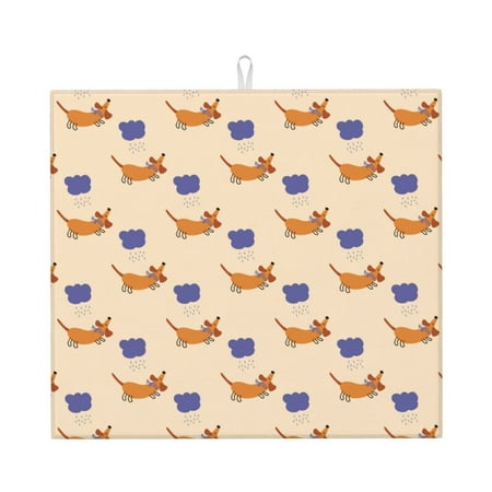 Dish Drying Mats for Kitchen Counter Dachshund Dog Puppy Clouds 16x18in Dish Drying Pad Coffee Mat with Hanging Loop Super absorbent Kitchen Counter Mat Coffee Bar Accessories
Dish Drying Mats for Kitchen Counter Dachshund Dog Puppy Clouds 16x18in Dish Drying Pad Coffee Mat with Hanging Loop Super absorbent Kitchen Counter Mat Coffee Bar Accessories