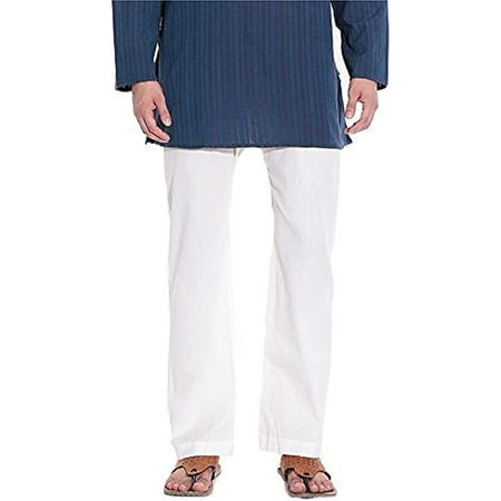 Royal Kurta Men s Cotton Blend Pyjama (White; Large)