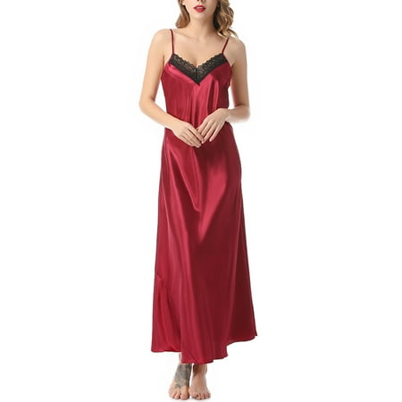 Lu s Chic Women s Satin Nightgown Long Silk Lingerie Chemise Lace Camisole V Neck Loungewear Red X-Small
Lu s Chic Women s Satin Nightgown Long Silk Lingerie Chemise Lace Camisole V Neck Loungewear Red X-Small