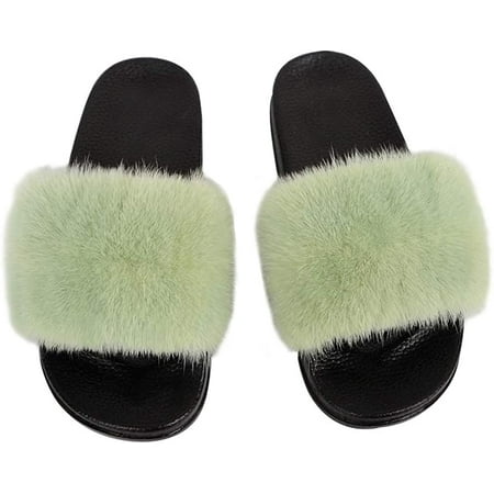 Women s Fur Slides Fluffy Fur Lovely Slipper Rubber Flat Non-Slip Casual Slippers for Ladies Multicolor
Women s Fur Slides Fluffy Fur Lovely Slipper Rubber Flat Non-Slip Casual Slippers for Ladies Multicolor
