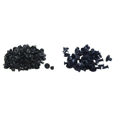 125 Pcs Car Push Type Black Plastic Rivets Fastener 100Pcs 6mm Hole & 25Pcs 8mm Hole
125 Pcs Car Push Type Black Plastic Rivets Fastener 100Pcs 6mm Hole & 25Pcs 8mm Hole