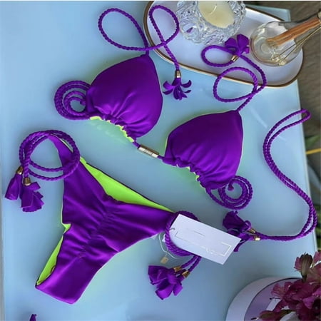 Women s Summer Bikini With Bra Pads And No Bra Support Vintage Solid Color Separate Swimsuit
Women s Summer Bikini With Bra Pads And No Bra Support Vintage Solid Color Separate Swimsuit