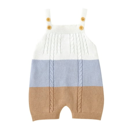 Baby Knit Romper Cotton Sleeveless Strap Boy Girl Color Block Sweater Clothes Baby Jumpsuit For 9-12 Months
Baby Knit Romper Cotton Sleeveless Strap Boy Girl Color Block Sweater Clothes Baby Jumpsuit For 9-12 Months