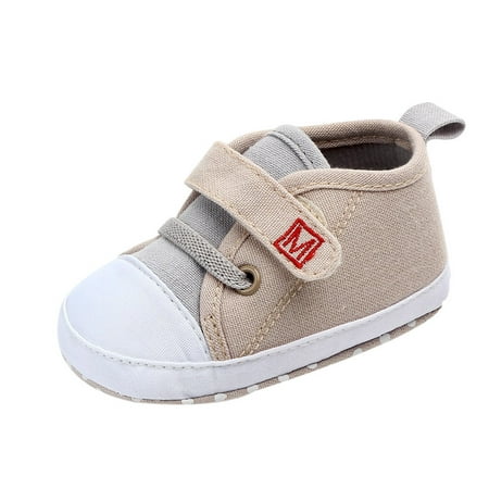 

Clearance! YOHOME Modern Newborn Baby Cute Boys Girls Canvas Letter First Walkers Soft Sole