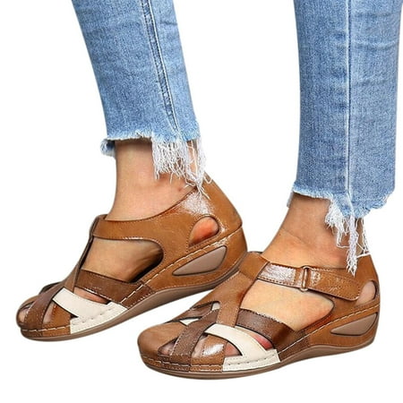 Women s Wedge Sandal With Comfort Rubber Sole Breathable Round Toe Shoes 41 Dark Brown
Women s Wedge Sandal With Comfort Rubber Sole Breathable Round Toe Shoes 41 Dark Brown