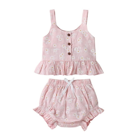 ZIYIXIN Cute Toddler Baby Girls Summer Clothes Daisy Sleeveless Top+Ruffle Shorts 2Pcs Casual Outfits Pink 18-24 Months
ZIYIXIN Cute Toddler Baby Girls Summer Clothes Daisy Sleeveless Top+Ruffle Shorts 2Pcs Casual Outfits Pink 18-24 Months