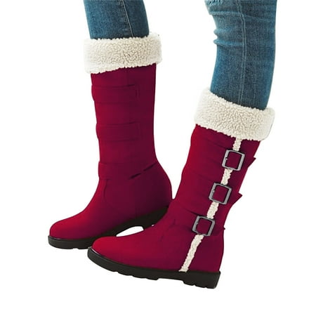 GNEIKDEING Ladies Solid Color Suede Belt Buckle Long Boots Plush Warm Thick Soled Inside High Cotton Boots Gift on Clearance
GNEIKDEING Ladies Solid Color Suede Belt Buckle Long Boots Plush Warm Thick Soled Inside High Cotton Boots Gift on Clearance