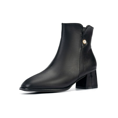 GENILU Ladies Comfort Anti-Slip Ankle Boots Pearl Casual Round Toe Short Booties Black 7
GENILU Ladies Comfort Anti-Slip Ankle Boots Pearl Casual Round Toe Short Booties Black 7