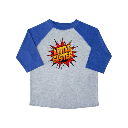 Inktastic Little Sister Super Hero Gift Toddler Toddler Girl T-Shirt