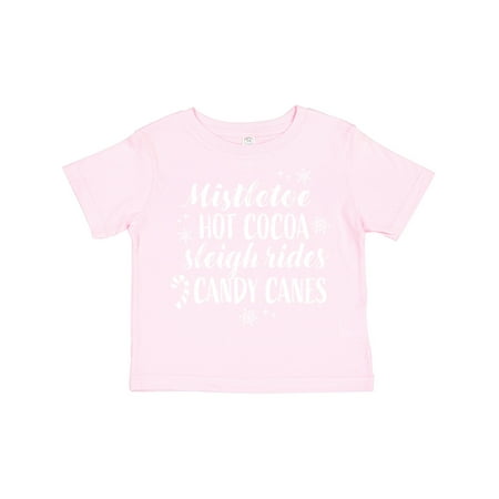 Inktastic Christmas Mistle Toe Hot Cocoa Sleigh Rides and Candy Canes Gift Toddler Boy or Toddler Girl T-Shirt
Inktastic Christmas Mistle Toe Hot Cocoa Sleigh Rides and Candy Canes Gift Toddler Boy or Toddler Girl T-Shirt