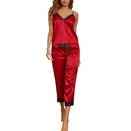 Womens Pajamas Soft Lounge Lace Striped Womens Loungewear Set 
Womens Pajamas Soft Lounge Lace Striped Womens Loungewear Set