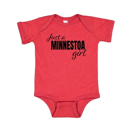 Inktastic Just a Minnesota Girl Born and Raised Gift Baby Girl Bodysuit