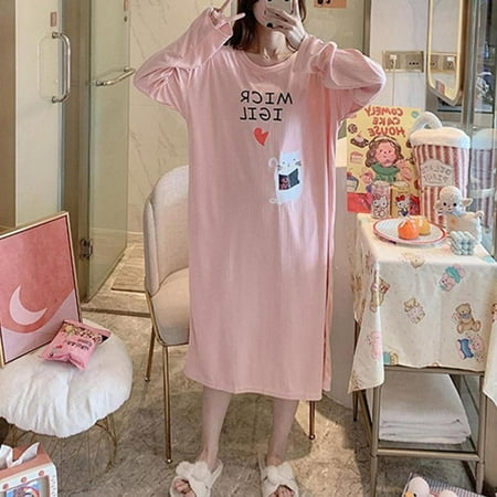 Final Clear Out! Womens Nightshirt Long Sleeves Nightgown Casual Cute Printed Comfortable Nightdress Long Sleeve Homewear
Final Clear Out! Womens Nightshirt Long Sleeves Nightgown Casual Cute Printed Comfortable Nightdress Long Sleeve Homewear