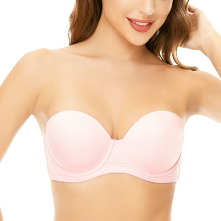 Deyllo Women s Strapless Push Up Full Cup Plus Size Underwire Padded Bra Light Pink 40DDD
Deyllo Women s Strapless Push Up Full Cup Plus Size Underwire Padded Bra Light Pink 40DDD