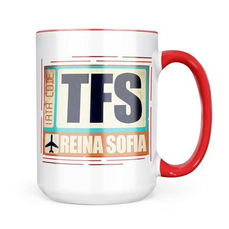 Neonblond Airportcode TFS Tenerife Mug gift for Coffee Tea lovers