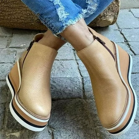Women s Premium Solid Colors Wedge Ankle Boots Round Toe Footwear Wedges Casual Shoes Fashionable
Women s Premium Solid Colors Wedge Ankle Boots Round Toe Footwear Wedges Casual Shoes Fashionable
